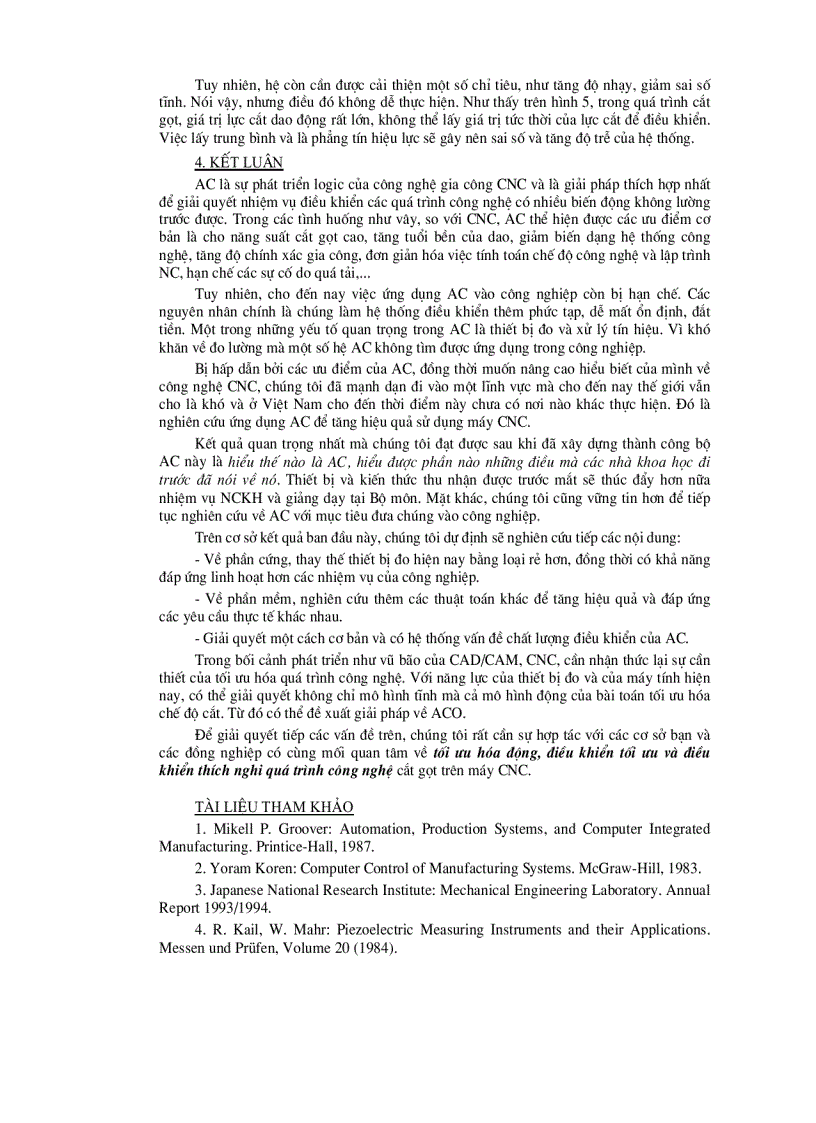 image for page Điều khiển thích nghi máy công cụ điều khiển số