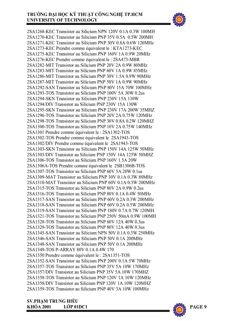 image for page Sổ tay tra cứu transistor
