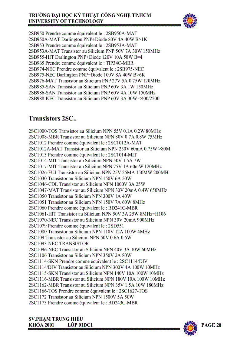 image for page Sổ tay tra cứu transistor