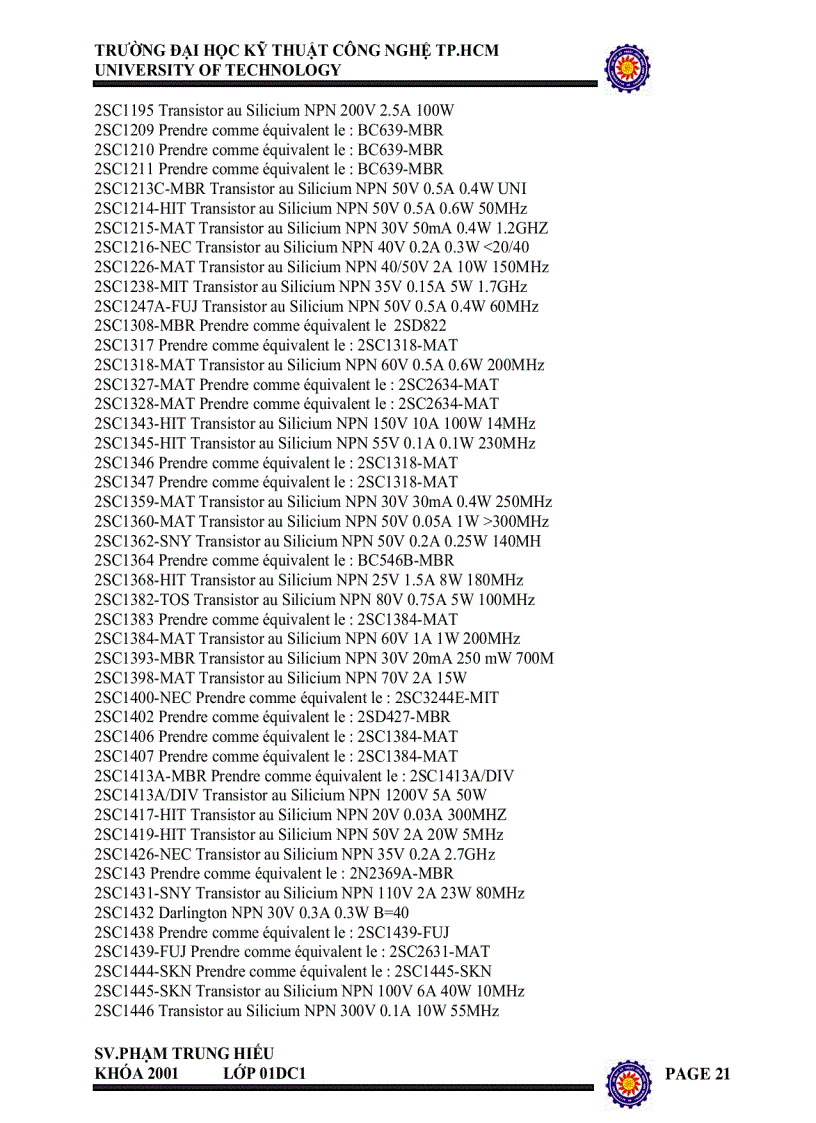image for page Sổ tay tra cứu transistor