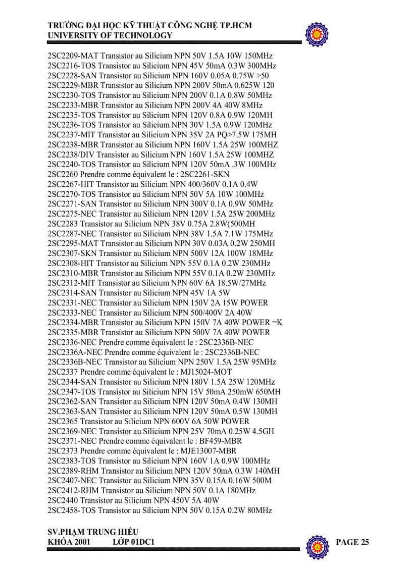 image for page Sổ tay tra cứu transistor