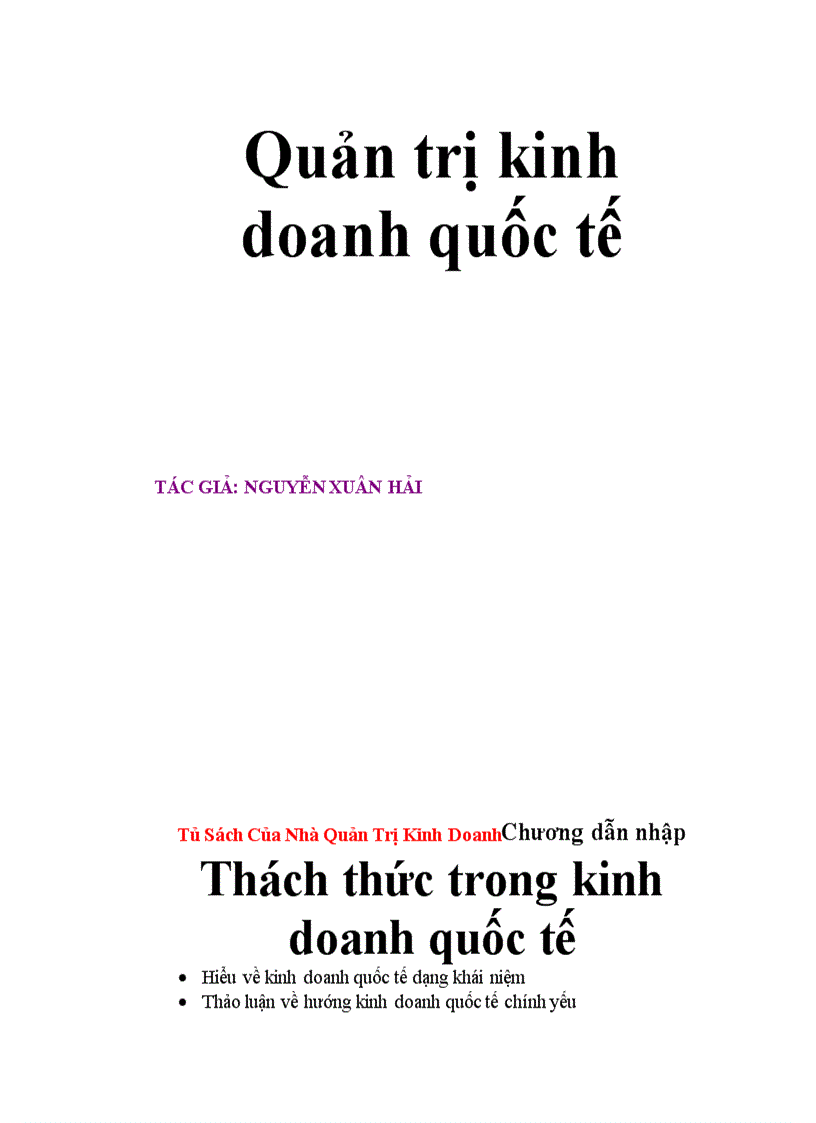 image for page Quản trị kinh doanh quốc tế