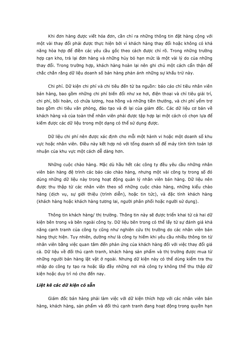 image for page Các công cụ phân tích và lập kế hoạch của giám đốc bán hàng