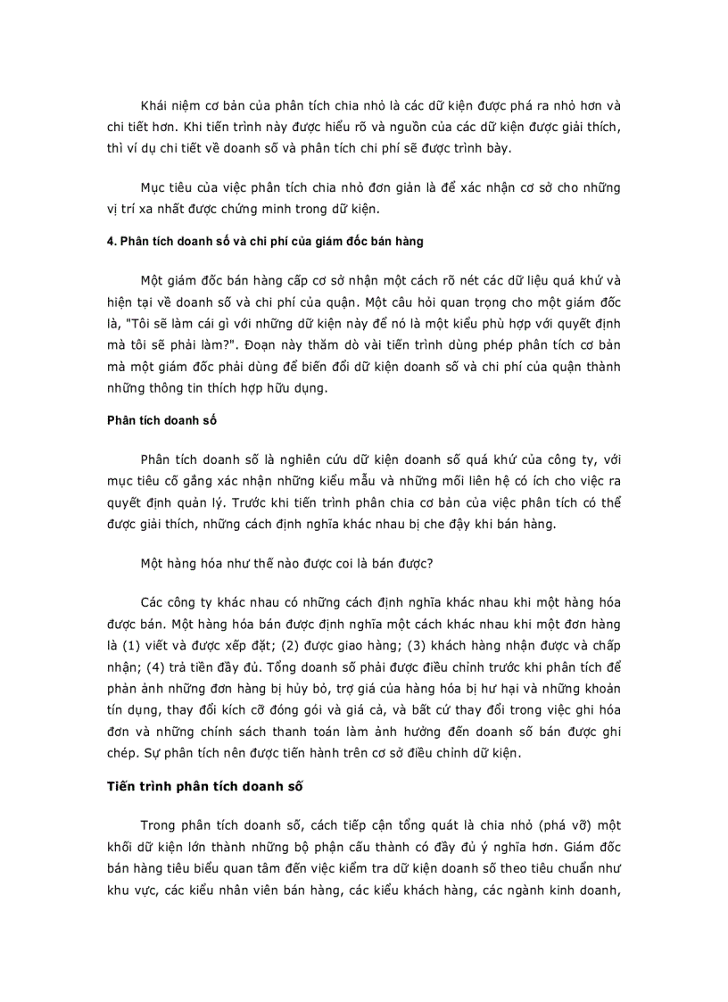 image for page Các công cụ phân tích và lập kế hoạch của giám đốc bán hàng