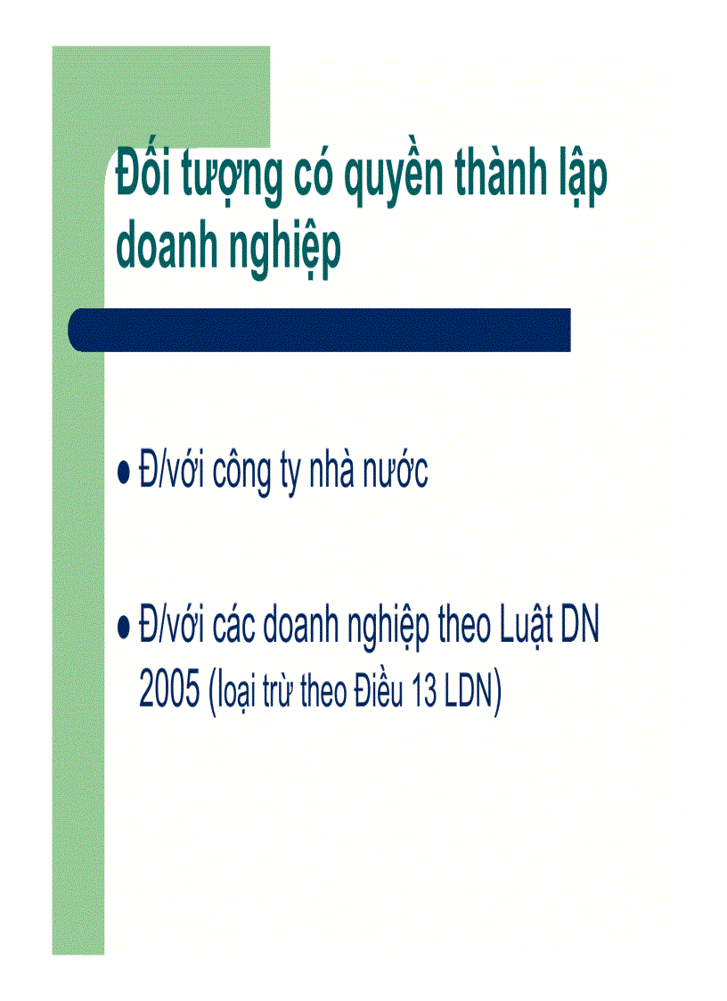 Thành lập doanh nghiệp và quy chế thành lập doanh nghiệp