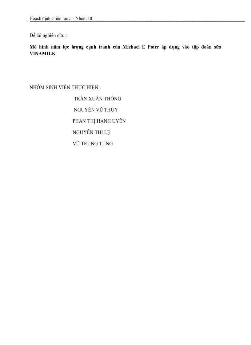 image for page Mô hình năm lực lượng cạnh tranh của Michael E Poter áp dụng vào tập đoàn sữa VINAMILK