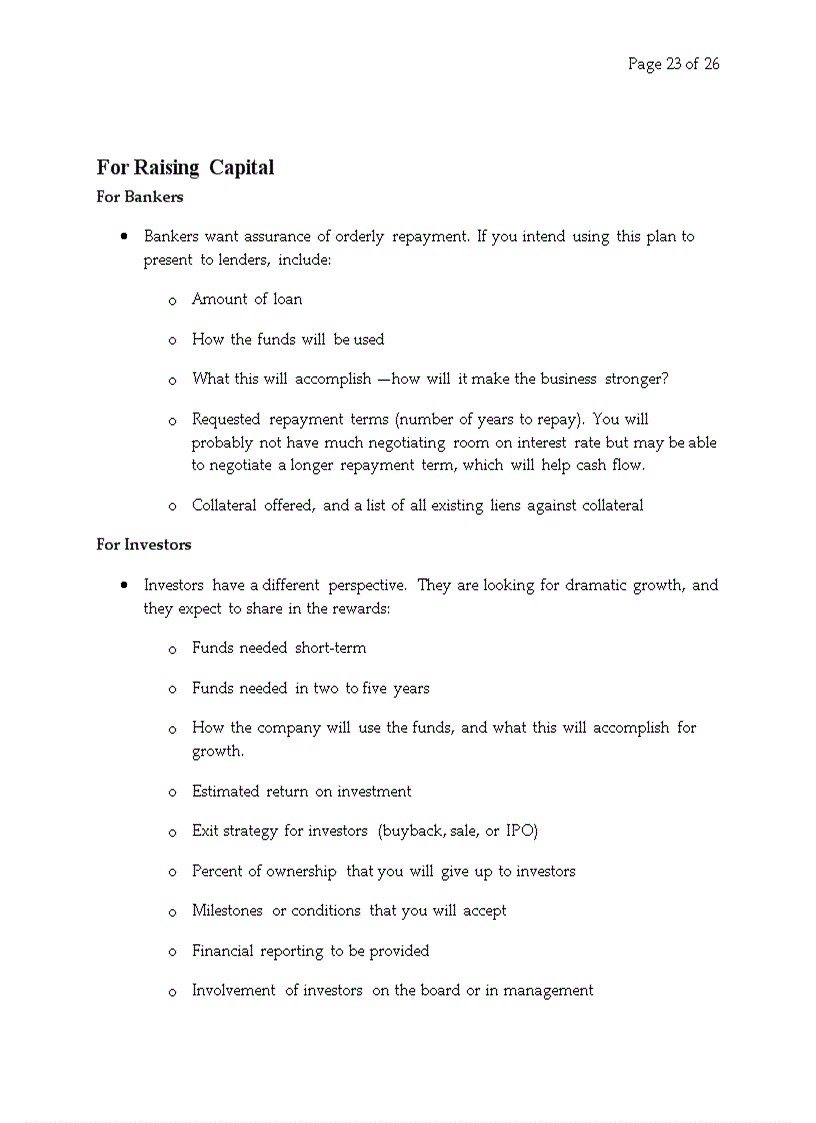 image for page Business Plan for a Startup Business