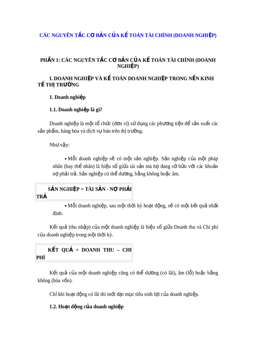 image for page Các nguyên tắc cơ bản của kế toán tài chính doanh nghiệp 1