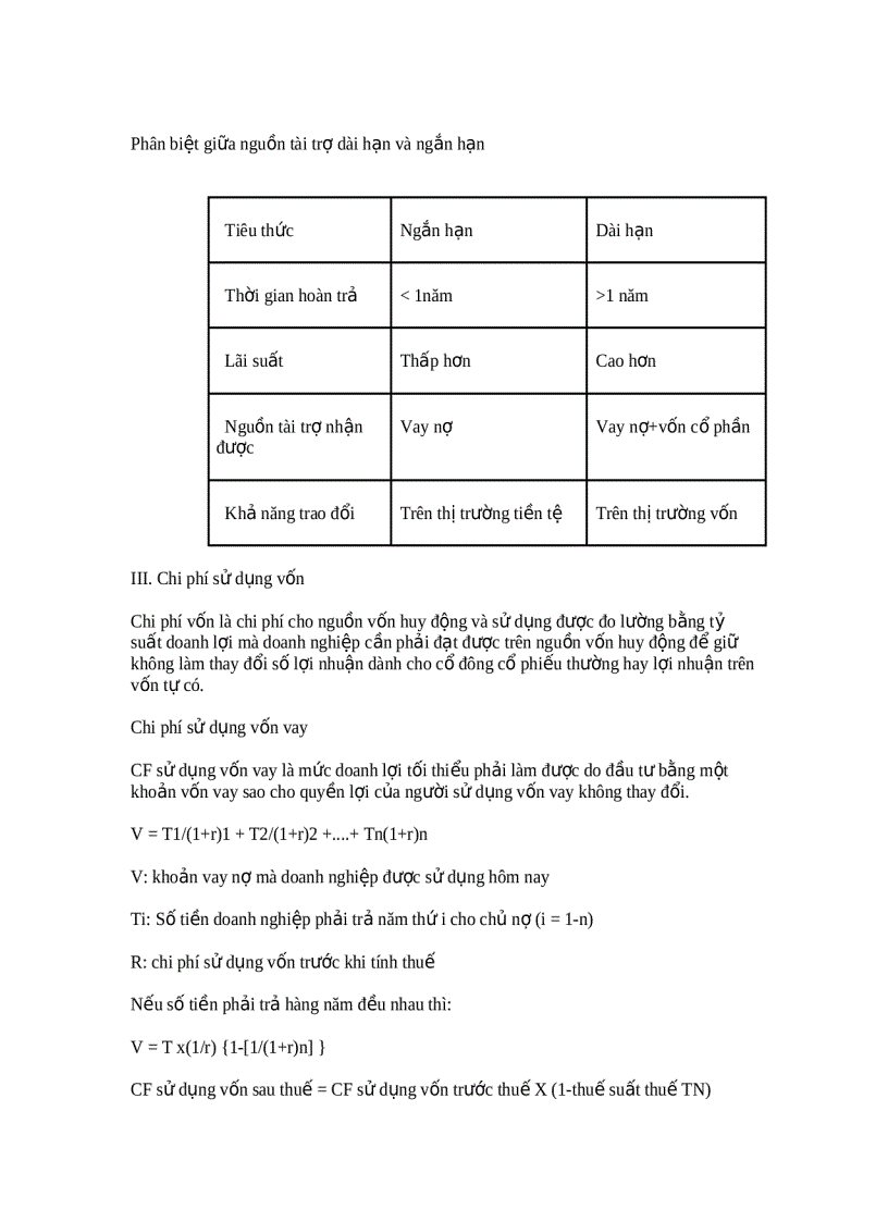 image for page Các nguồn tài trợ vốn của doanh nghiệp xây dưng nói chung và đặc điểm của các nguồn tài trợ