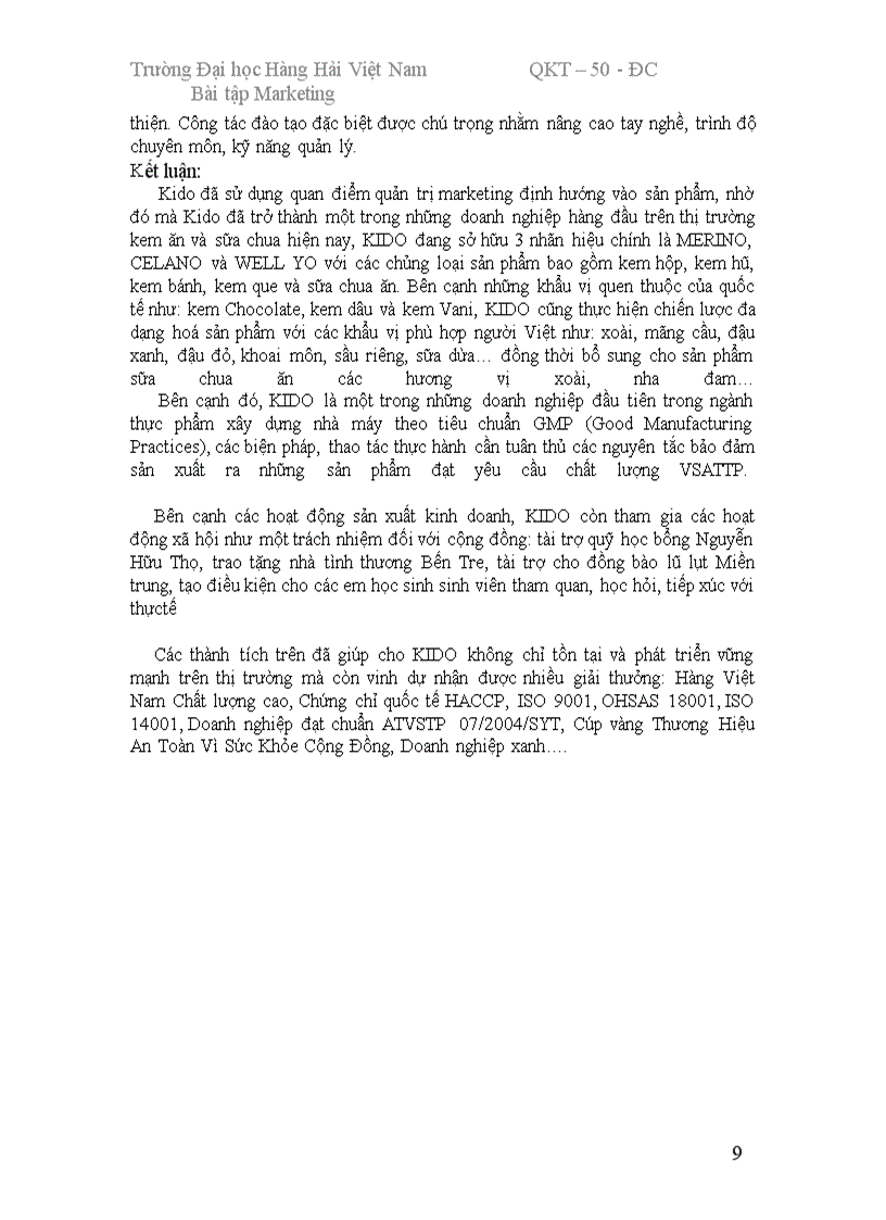 image for page Giới thiệu chung về công ty KiDo