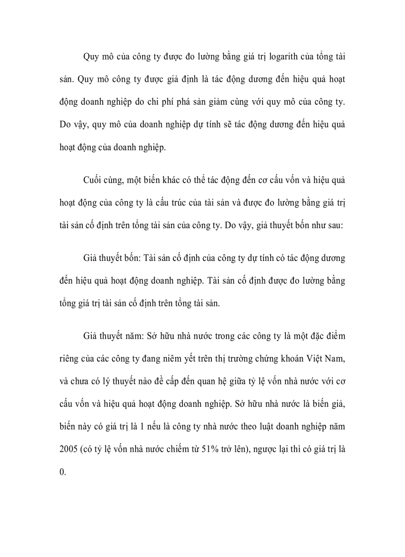 image for page Cơ cấu vốn và hiệu quả hoạt động doanh nghiệp của các công ty niêm yết trên SGDCK TPHCM