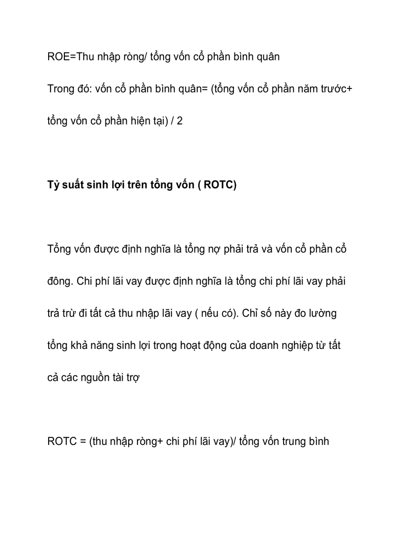 image for page Chỉ số tài chính quan trọng 1