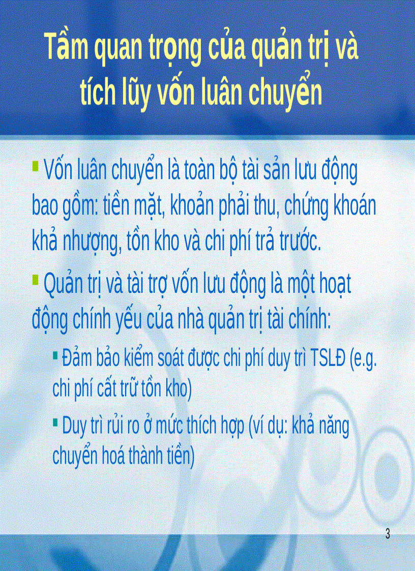 Quản trị vốn luân chuyển 1