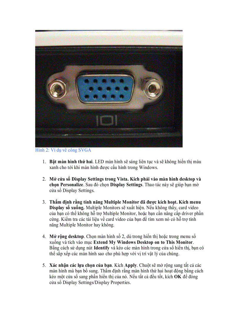 image for page Thiết lập cấu hình đa màn hình trong Vista