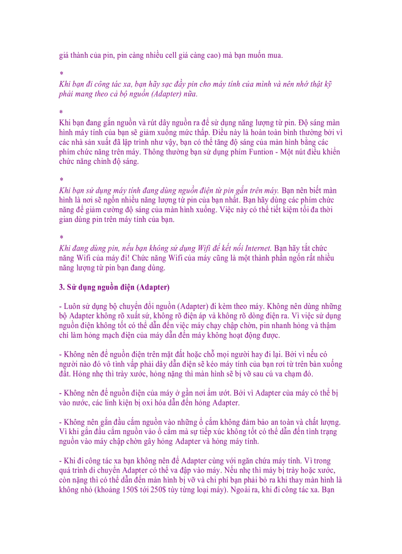 image for page Sử dụng máy tính xách tay sao cho tốt nhất