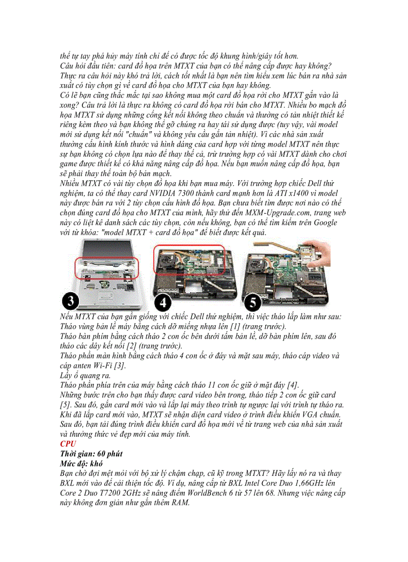 image for page Kỹ thuật Nâng cấp máy tính xách tay nhanh nhất