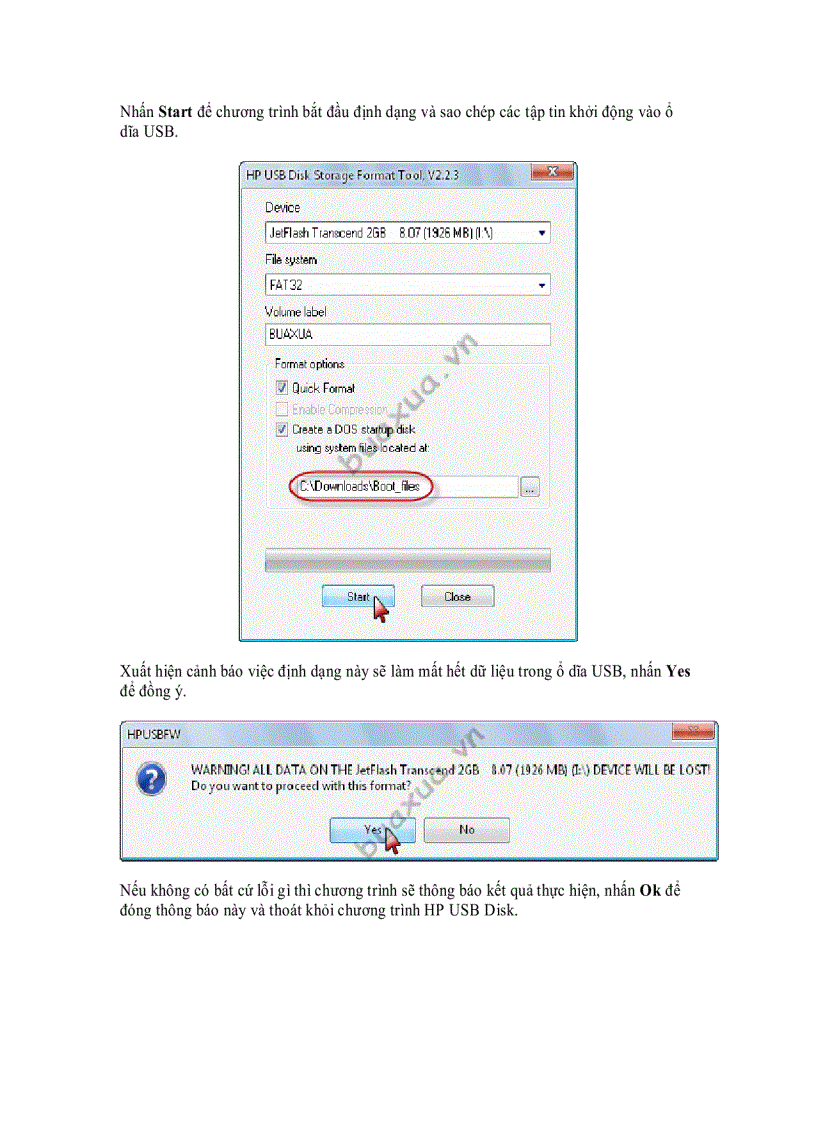 image for page Cách tạo ổ dĩa USB khởi động được bằng HP USB Disk