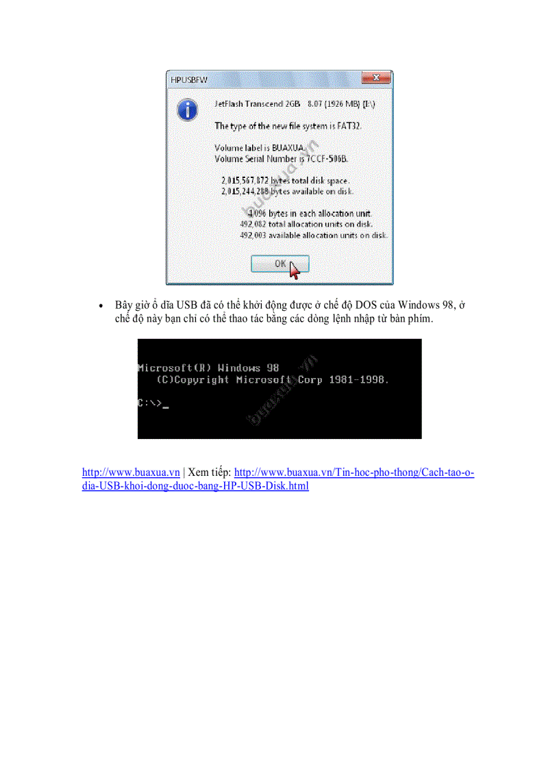 image for page Cách tạo ổ dĩa USB khởi động được bằng HP USB Disk
