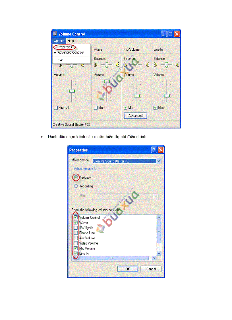 image for page Điều chỉnh âm thanh của máy vi tính trong Windows XP