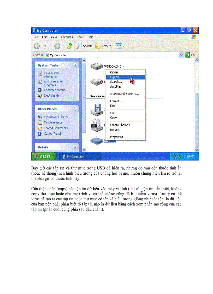 image for page Cách cứu dữ liệu trên ổ dĩa USB bị nhiễm Virus