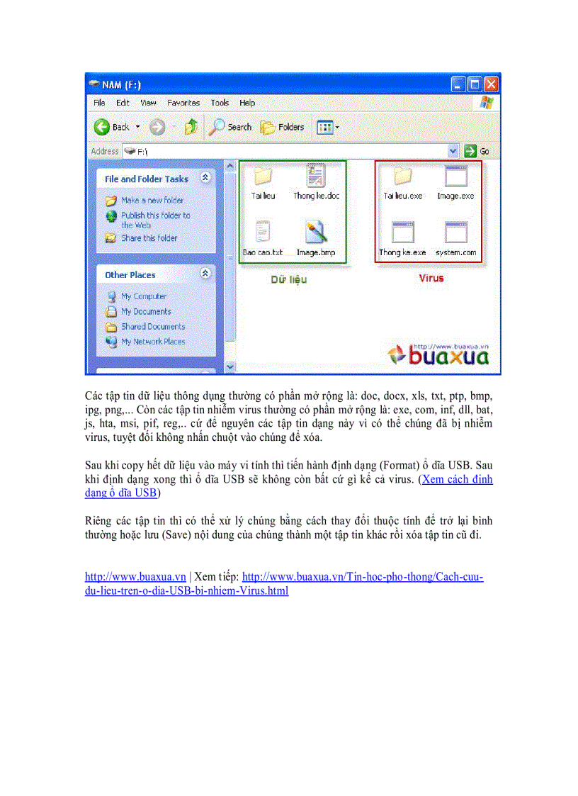image for page Cách cứu dữ liệu trên ổ dĩa USB bị nhiễm Virus