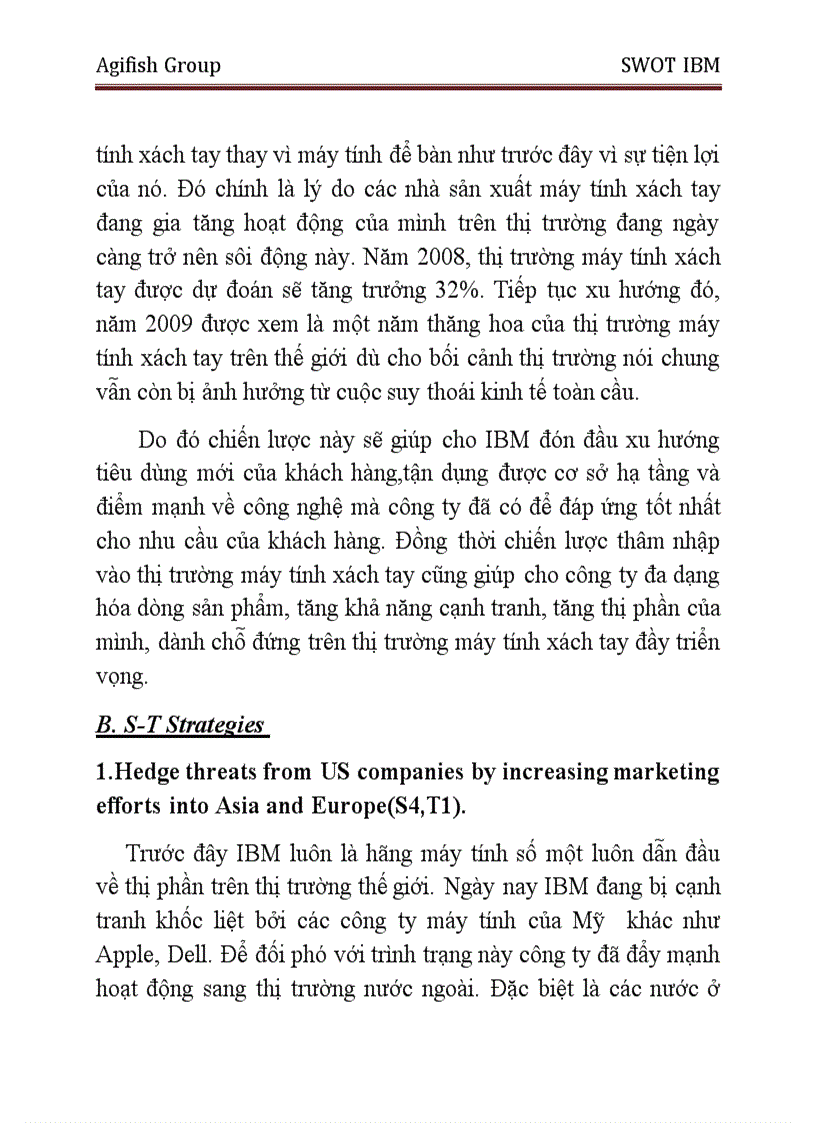 image for page SWOT của IBM