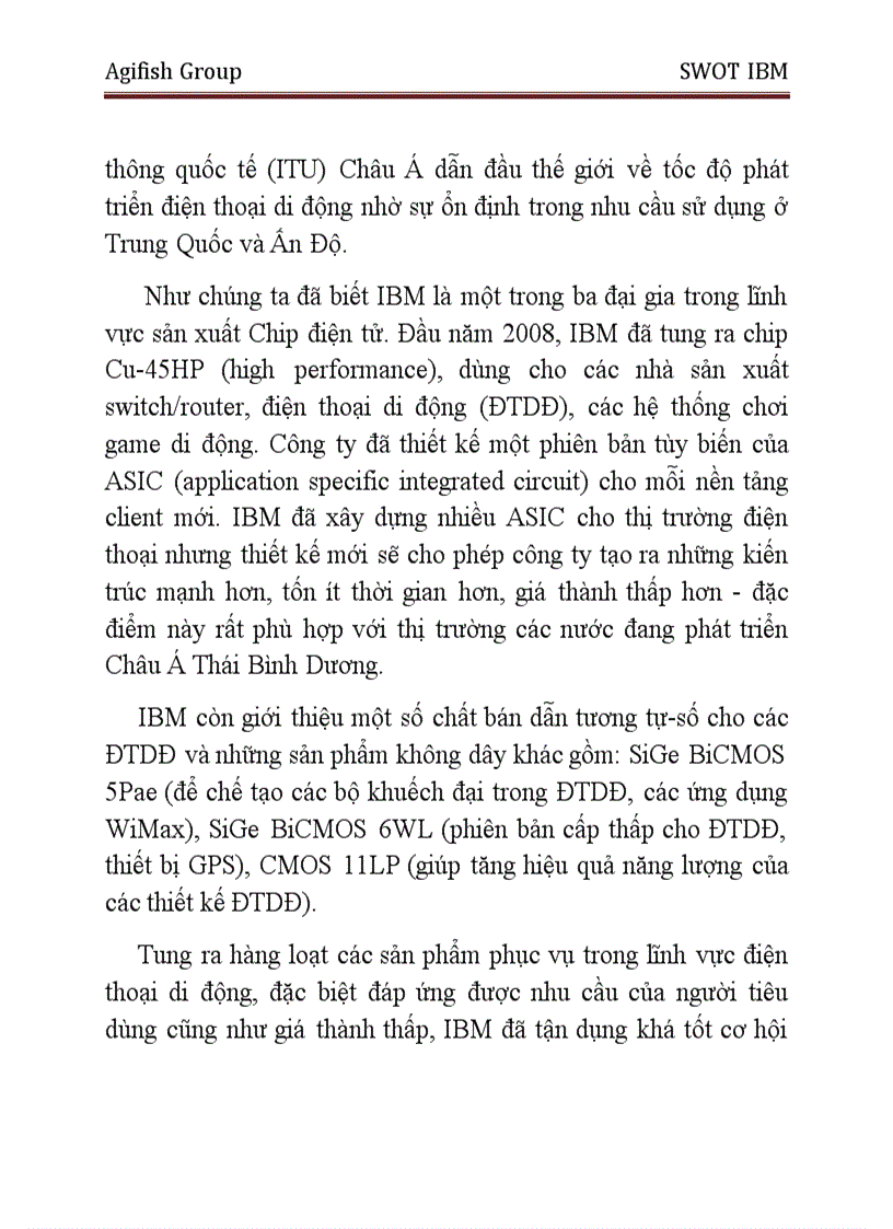 image for page SWOT của IBM