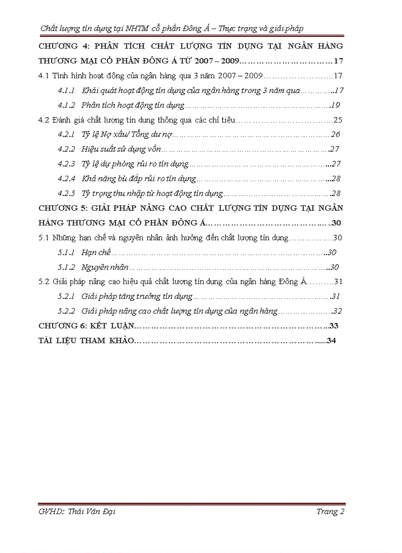 image for page Chất lượng tín dụng tại ngân hàng cổ phần dông á