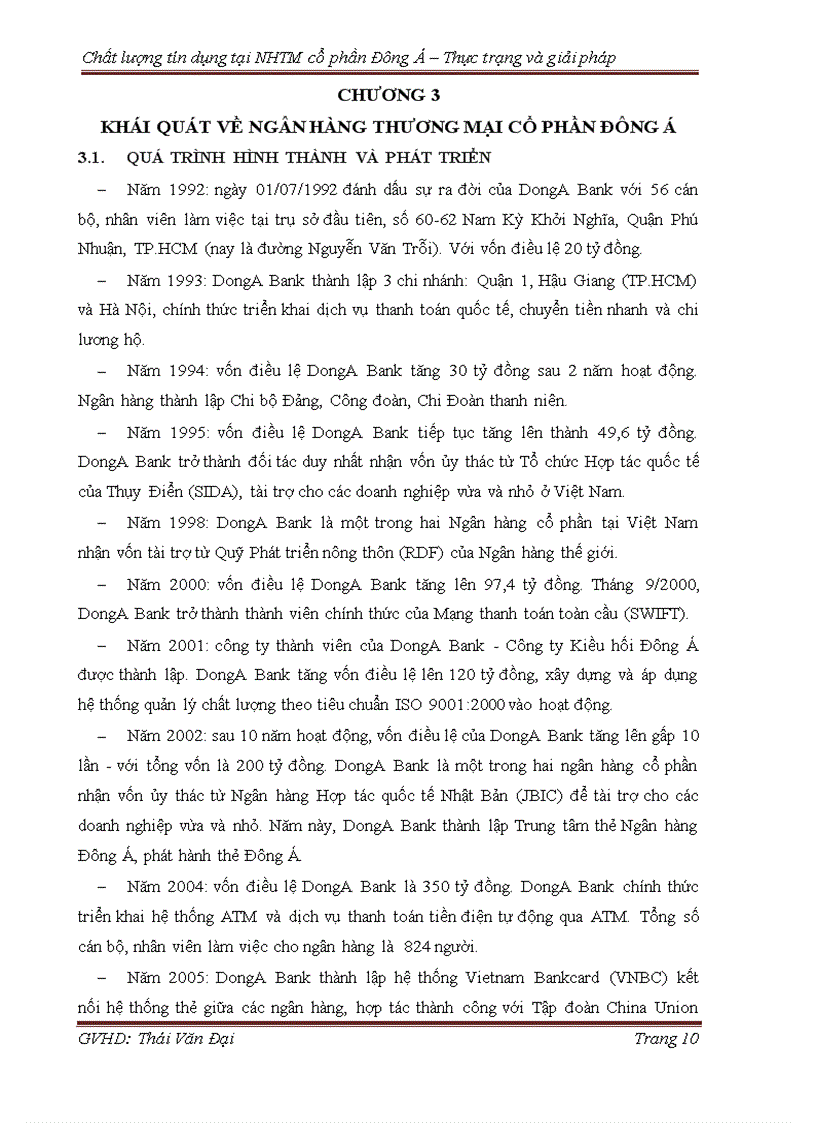 image for page Chất lượng tín dụng tại ngân hàng cổ phần dông á