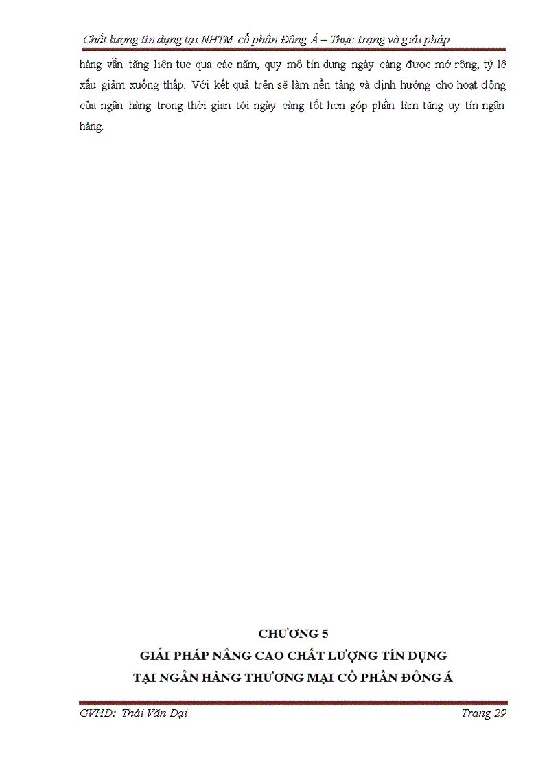 image for page Chất lượng tín dụng tại ngân hàng cổ phần dông á