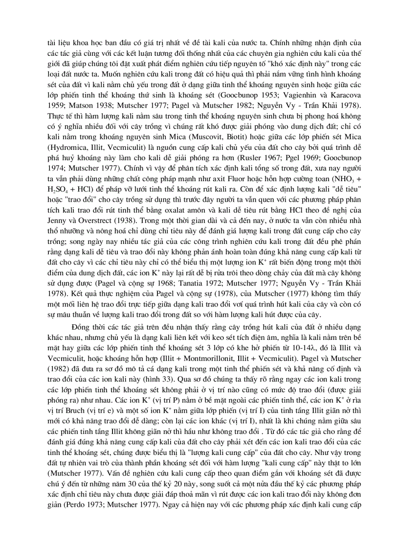 image for page Thành phần khoáng sét ảnh hưởng đến một số tính chất của đất