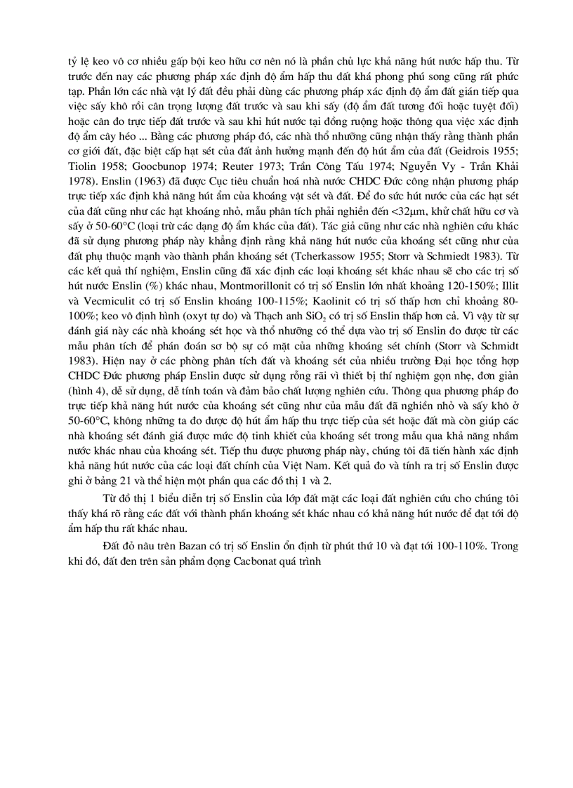 image for page Thành phần khoáng sét ảnh hưởng đến một số tính chất của đất