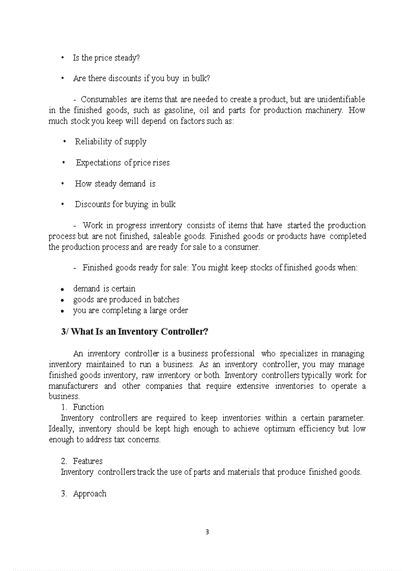 image for page Inventory control and its function