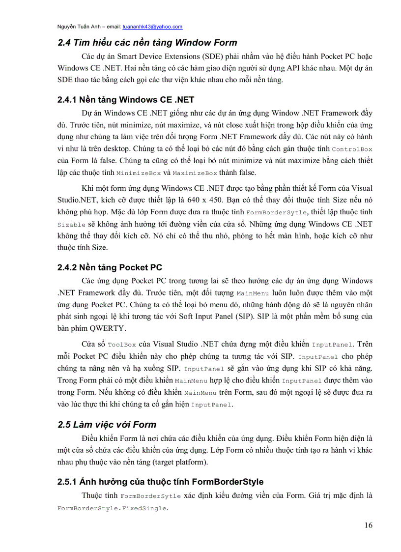 image for page Lập trình ứng dụng trên pocket pc