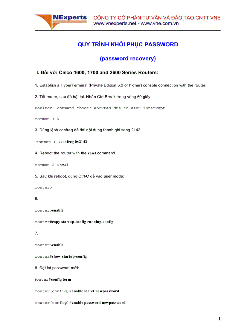 image for page Quy trình khôi phục password