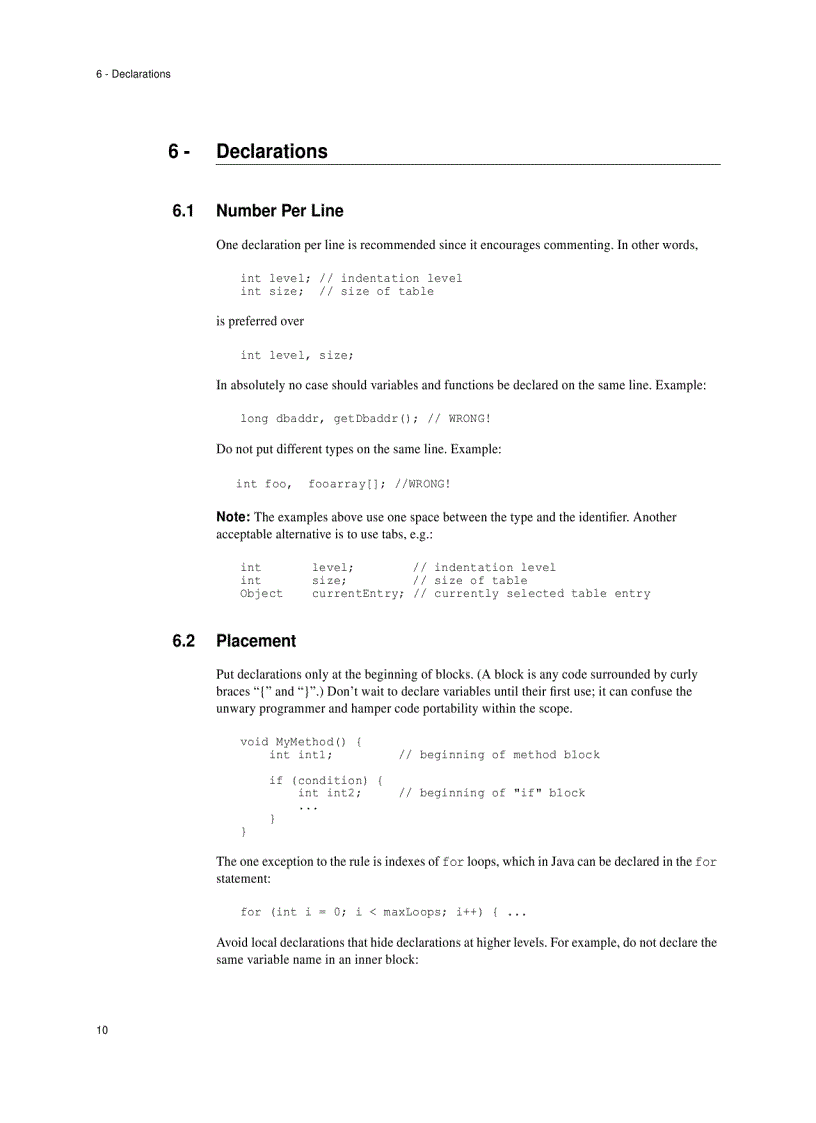 image for page Java Code Conventions