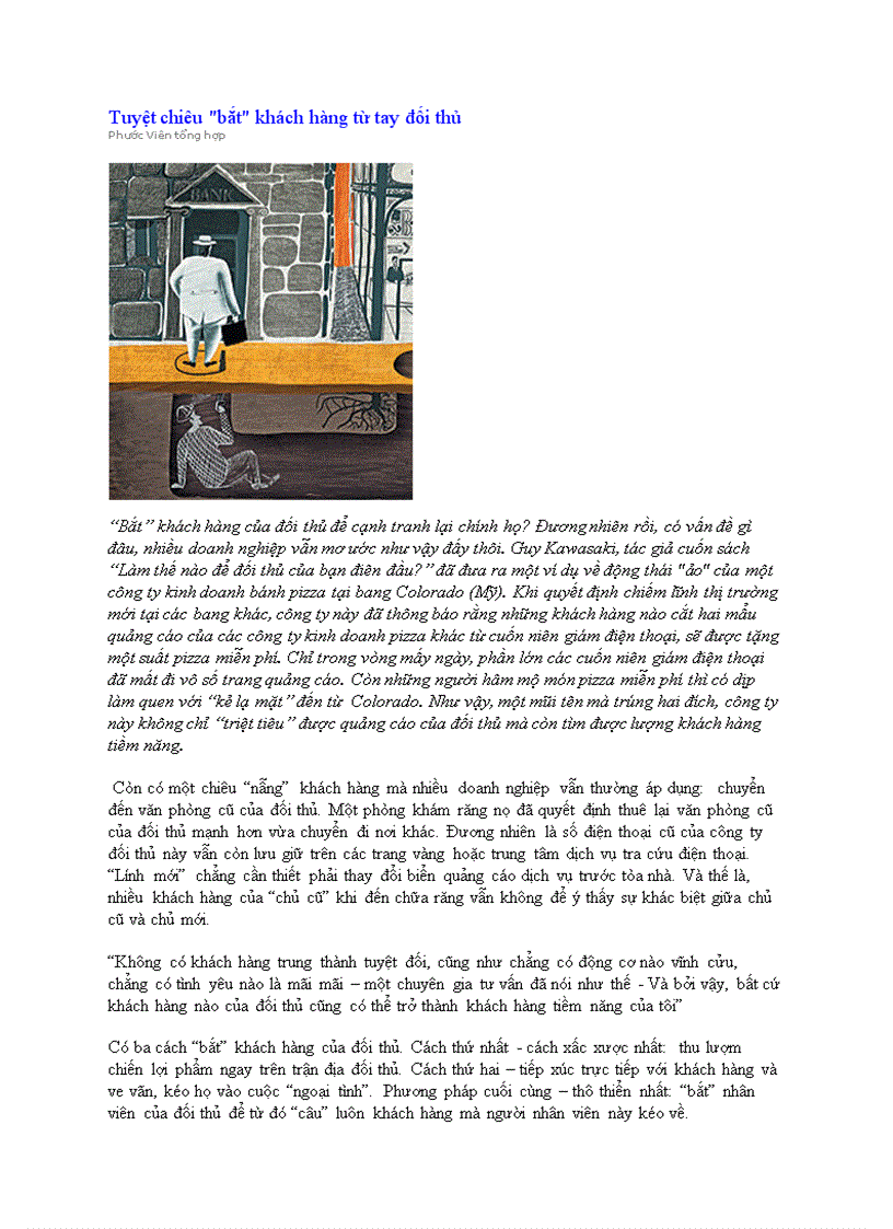 image for page Tuyệt chiêu lấy khách hàng