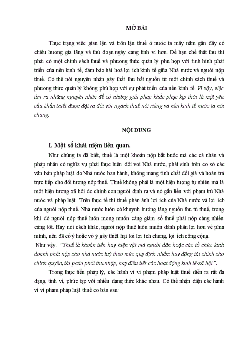 image for page Nguyên nhân của tình trạng Trốn lậu và gian lận thuế ở nước ta hiện nay