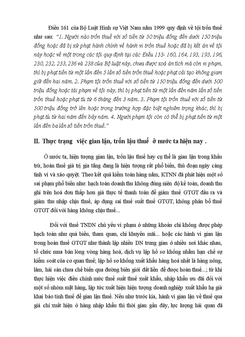 image for page Nguyên nhân của tình trạng Trốn lậu và gian lận thuế ở nước ta hiện nay