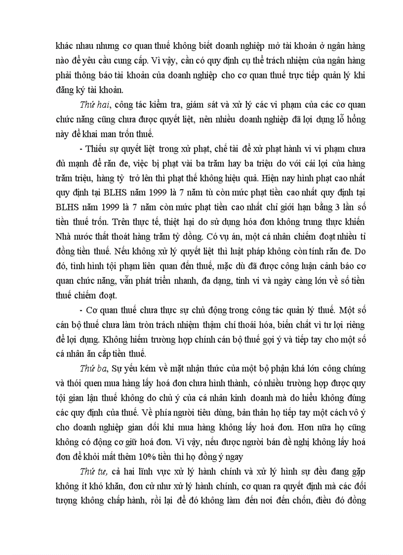 image for page Nguyên nhân của tình trạng Trốn lậu và gian lận thuế ở nước ta hiện nay