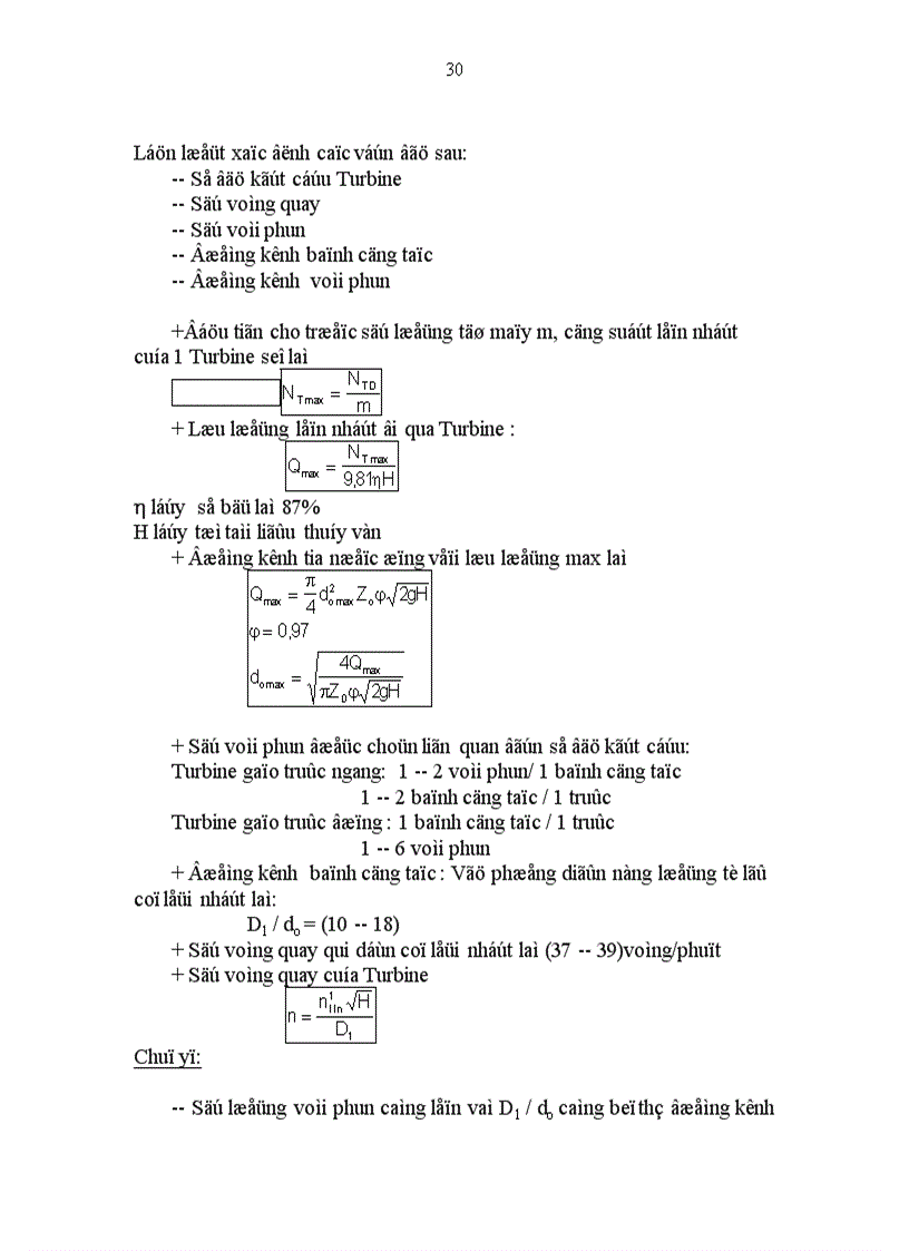 image for page Đường đặc tính của Turbine