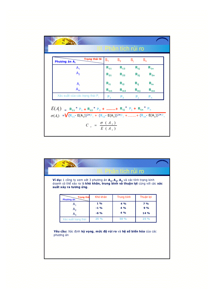 image for page Lập và phân tích dự án Rủi ro và bất định trong phân tích dự án