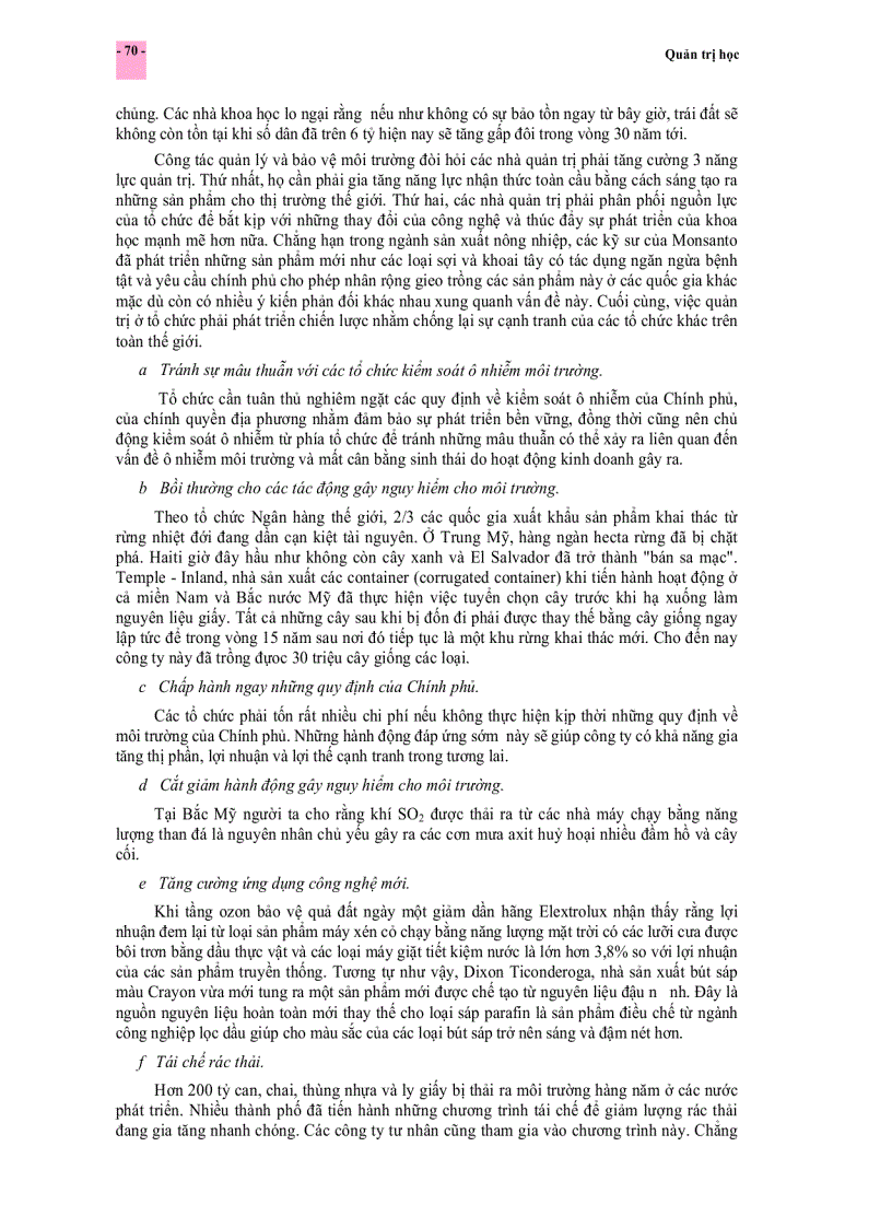 image for page Môi trường của tổ chức