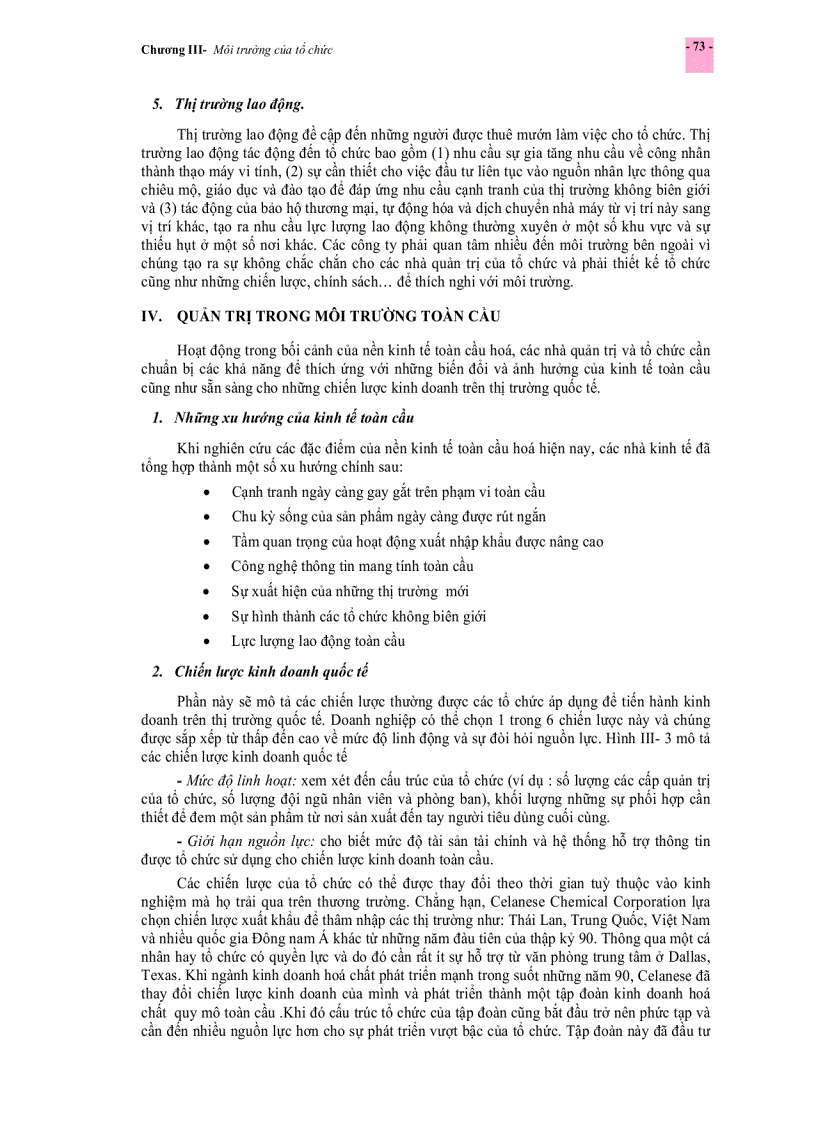 image for page Môi trường của tổ chức