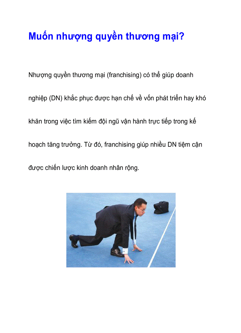 image for page Muốn nhượng quyền thương mại