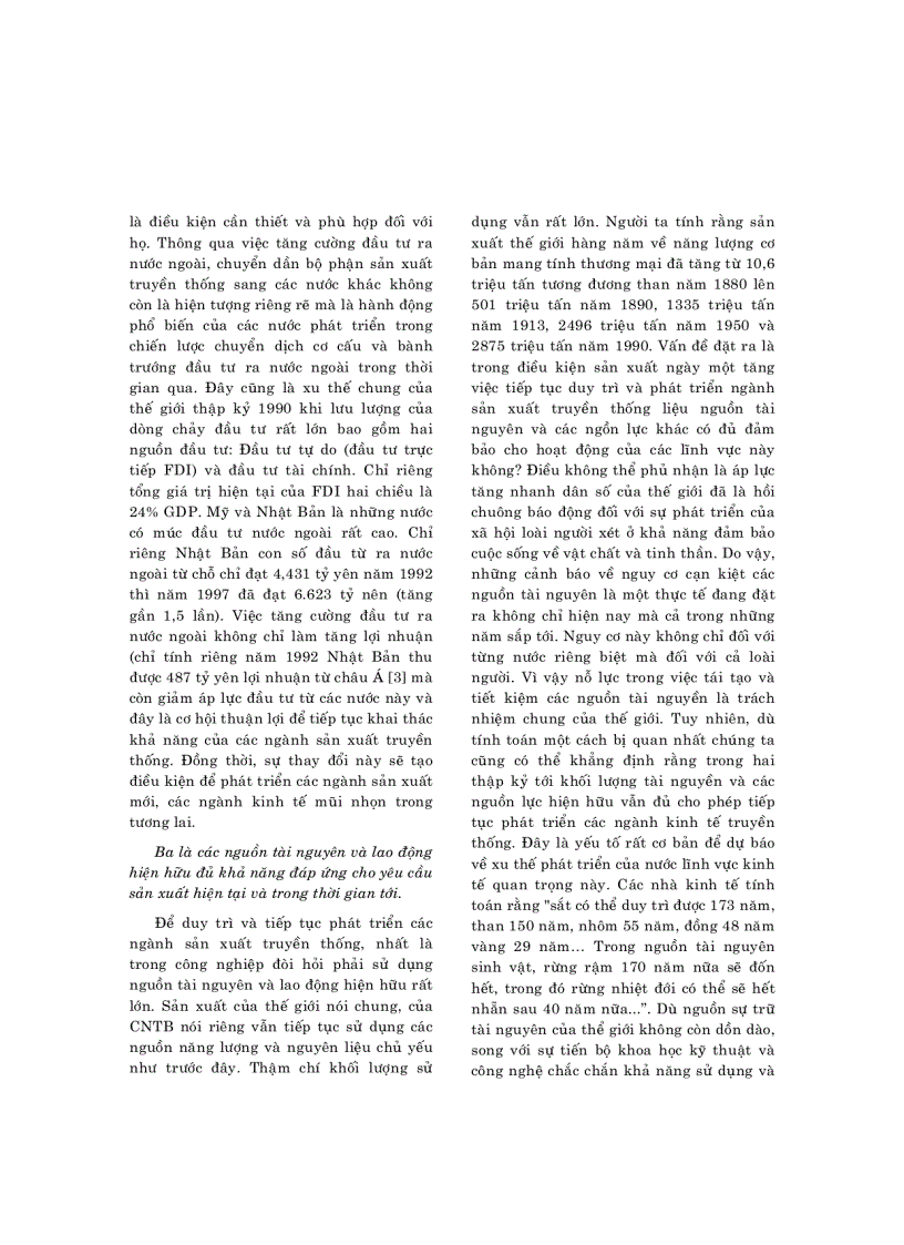image for page Vai trò và xu hướng phát triển của các ngành sản xuất truyền thống ở các nước tư bản phát triển