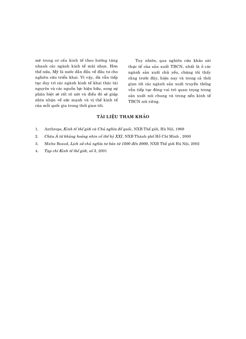 image for page Vai trò và xu hướng phát triển của các ngành sản xuất truyền thống ở các nước tư bản phát triển