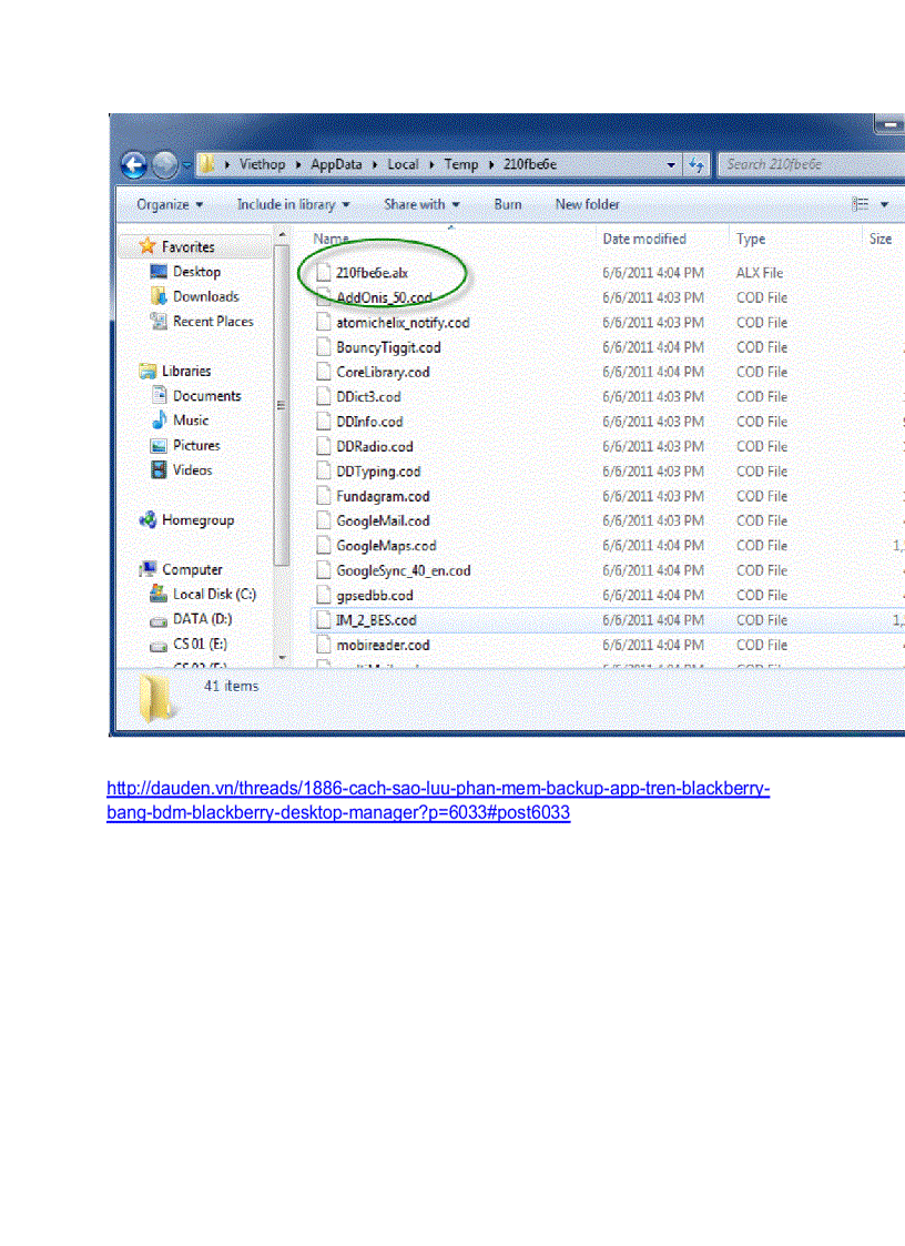 image for page Cách sao lưu phần mềm backup app trên BlackBerry bằng BDM BlackBerry Desktop Manager