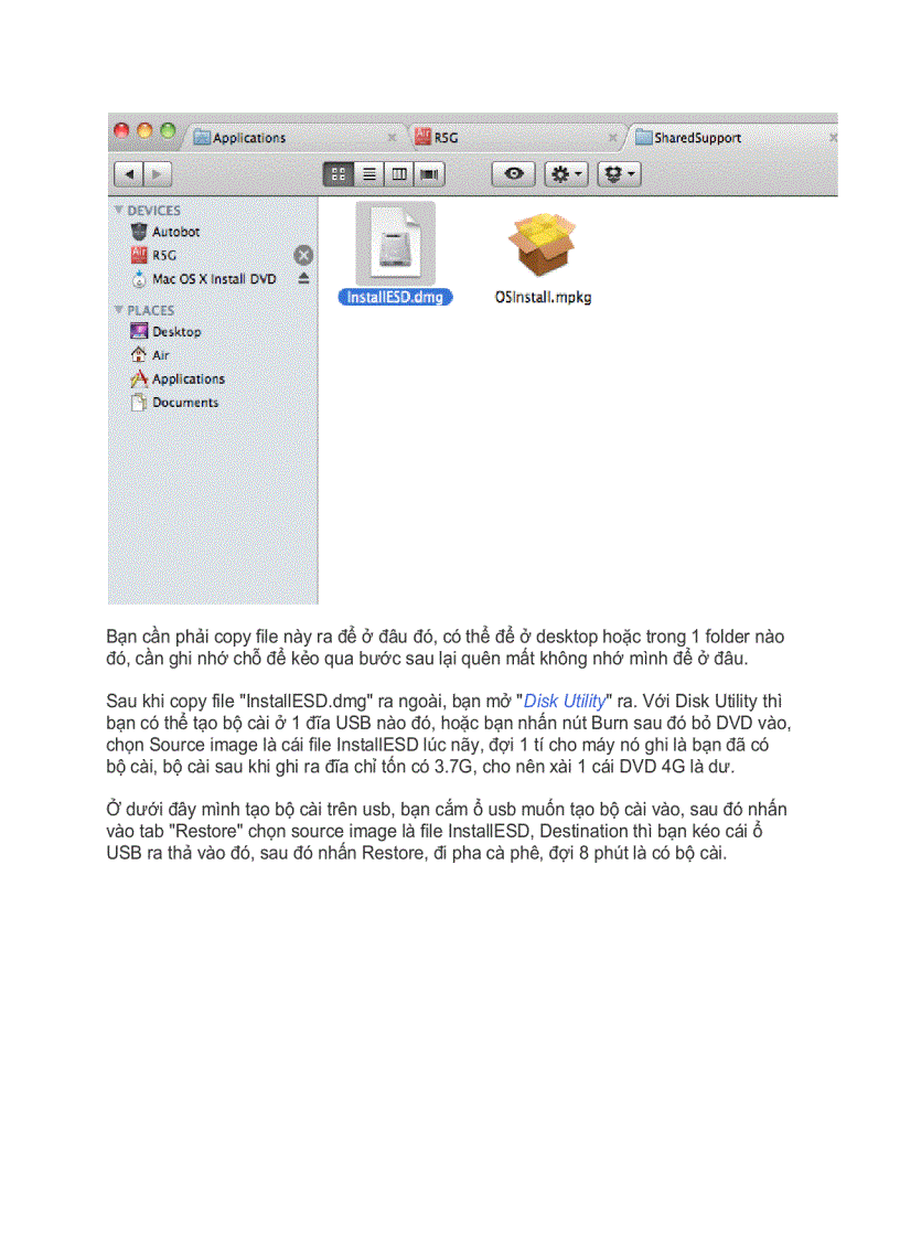 image for page Hướng dẫn tạo đĩa cài đặt Lion cả DVD lẫn USB