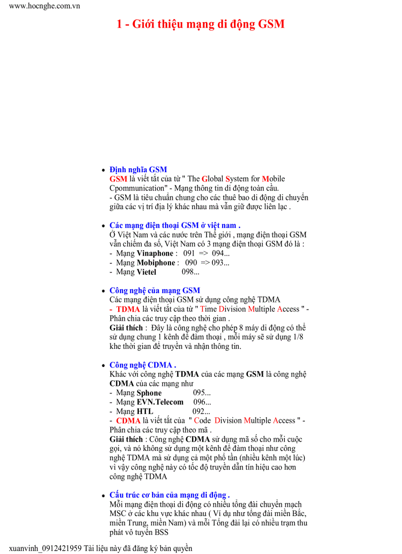 image for page Giới thiệu mạng di động GSM 1